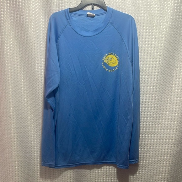 Blue Long Sleeve Shirt with Yellow Logo - Picture 1 of 5